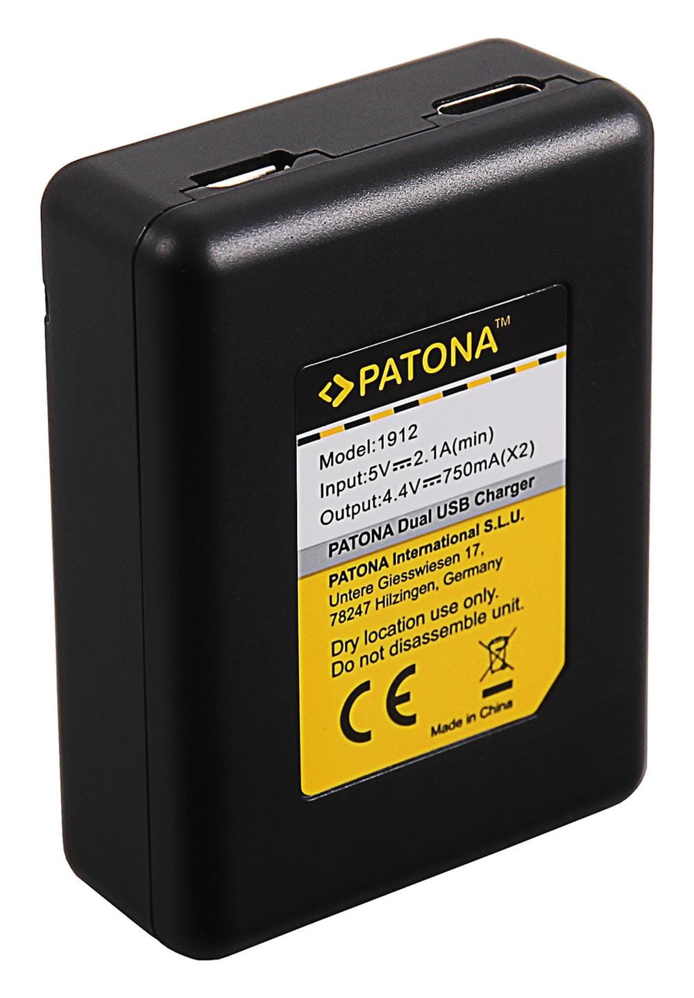 PATONA Dual Ladegerät für Insta360 One X Action Cam inkl. Micro‑USB Kabel