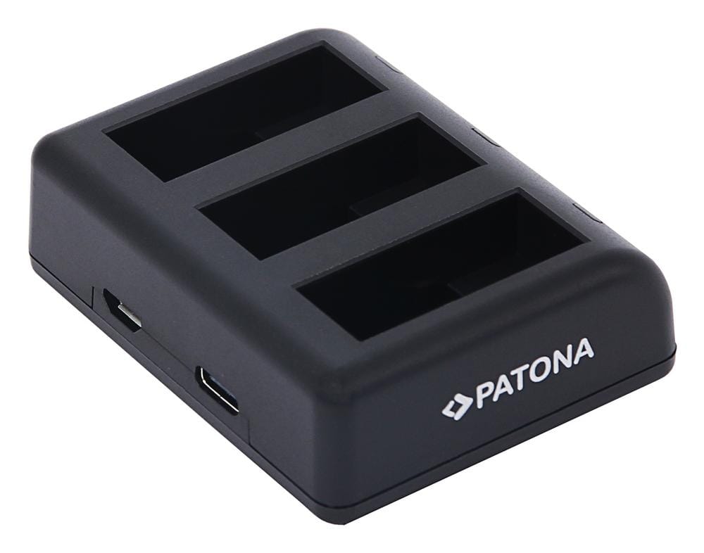 PATONA Triple Ladegerät für GoPro Hero 9 Hero 10 Hero 11 AHDBT901 ADBAT001 ADDBD-211 inkl. Micro USB PATONA Triple Ladegerät für GoPro Hero 9 Hero 10 Hero 11 AHDBT901 ADBAT001 ADDBD-211 inkl. Micro USB
