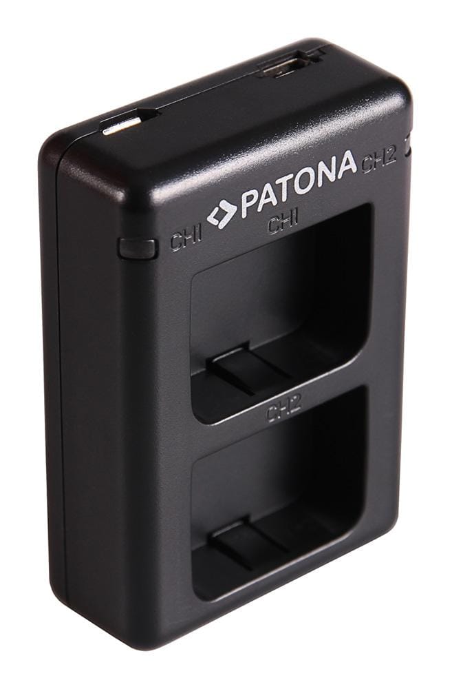 PATONA Dual Schnell-Ladegerät für Garmin Virb XE GMICP902624 inkl. Micro-USB Kabel
