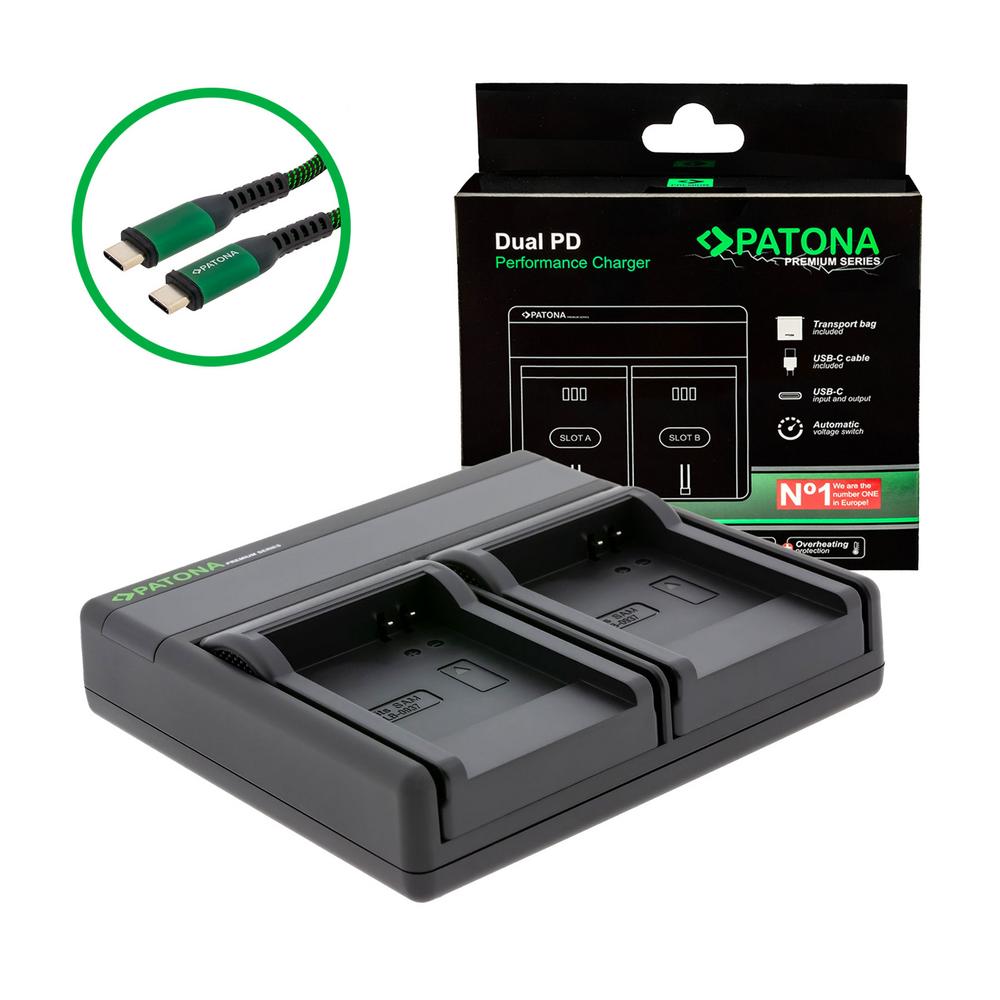 PATONA Premium Dual PD Performance Ladegerät für Samsung SLB-0937 inkl. USB-C Input Output