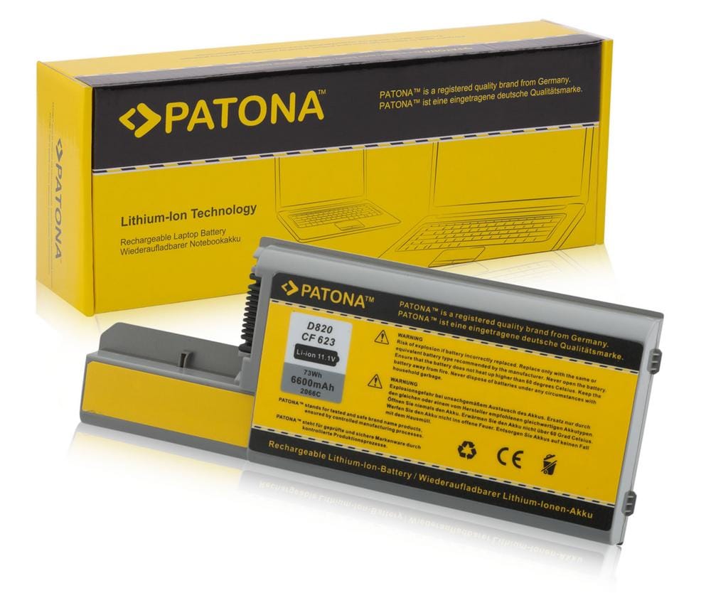 PATONA Akku für Dell Latitude D531 D820 D830 M4300 M65 6600mAh