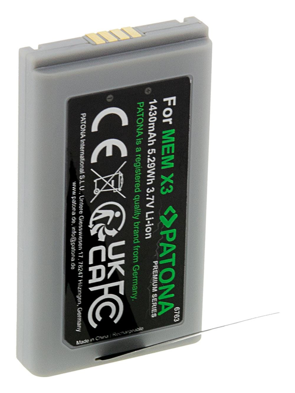 PATONA Premium Akku für Datalogic CVR2 Memor X3 11300794 3H21-00000370 94ACC0083 94ACC1368 BP08-0006