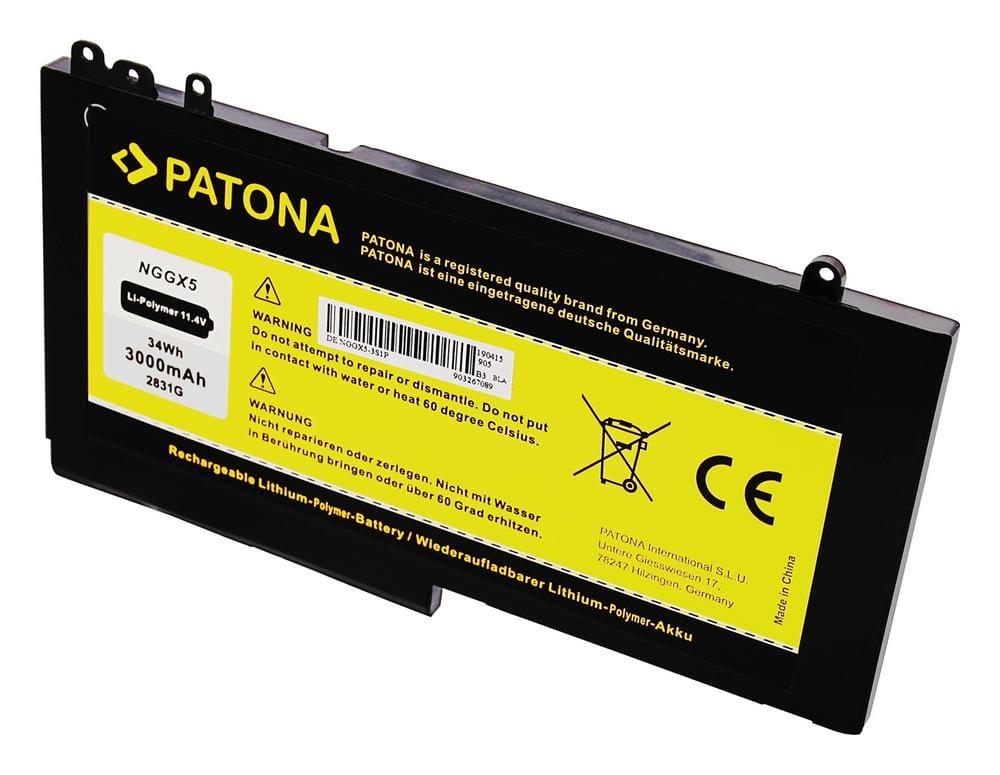 PATONA Akku für Dell Latitude Serie E5270 12 12 5000 Serie-E5270 12-E5270 0RDRH9 NGGX5 RDRH9 PATONA Akku für Dell Latitude Serie E5270 12 12 5000 Serie-E5270 12-E5270 0RDRH9 NGGX5 RDRH9