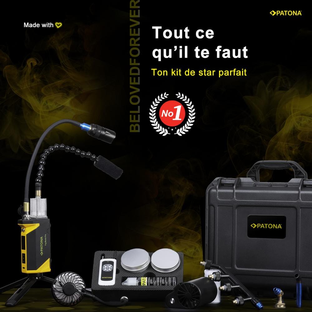 PATONA Fog Master Pro Set portable Nebelmaschine inklusive Zubehör und Koffer
