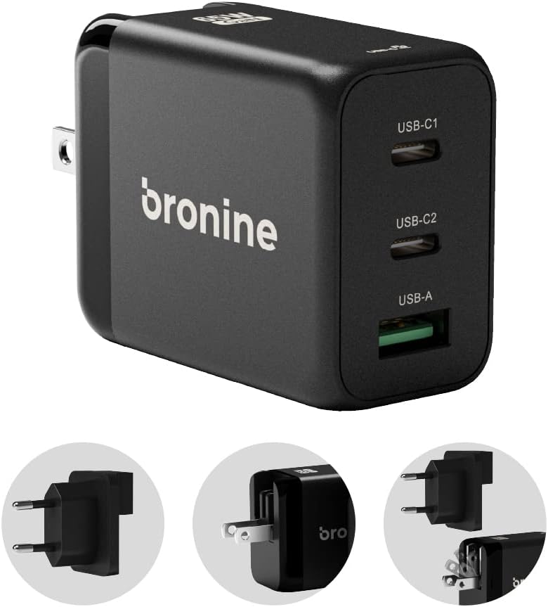 Bronine 1 Port Ladegerät USB-C 65W PD GaN für EU Bronine 1 Port Ladegerät USB-C 65W PD GaN für EU