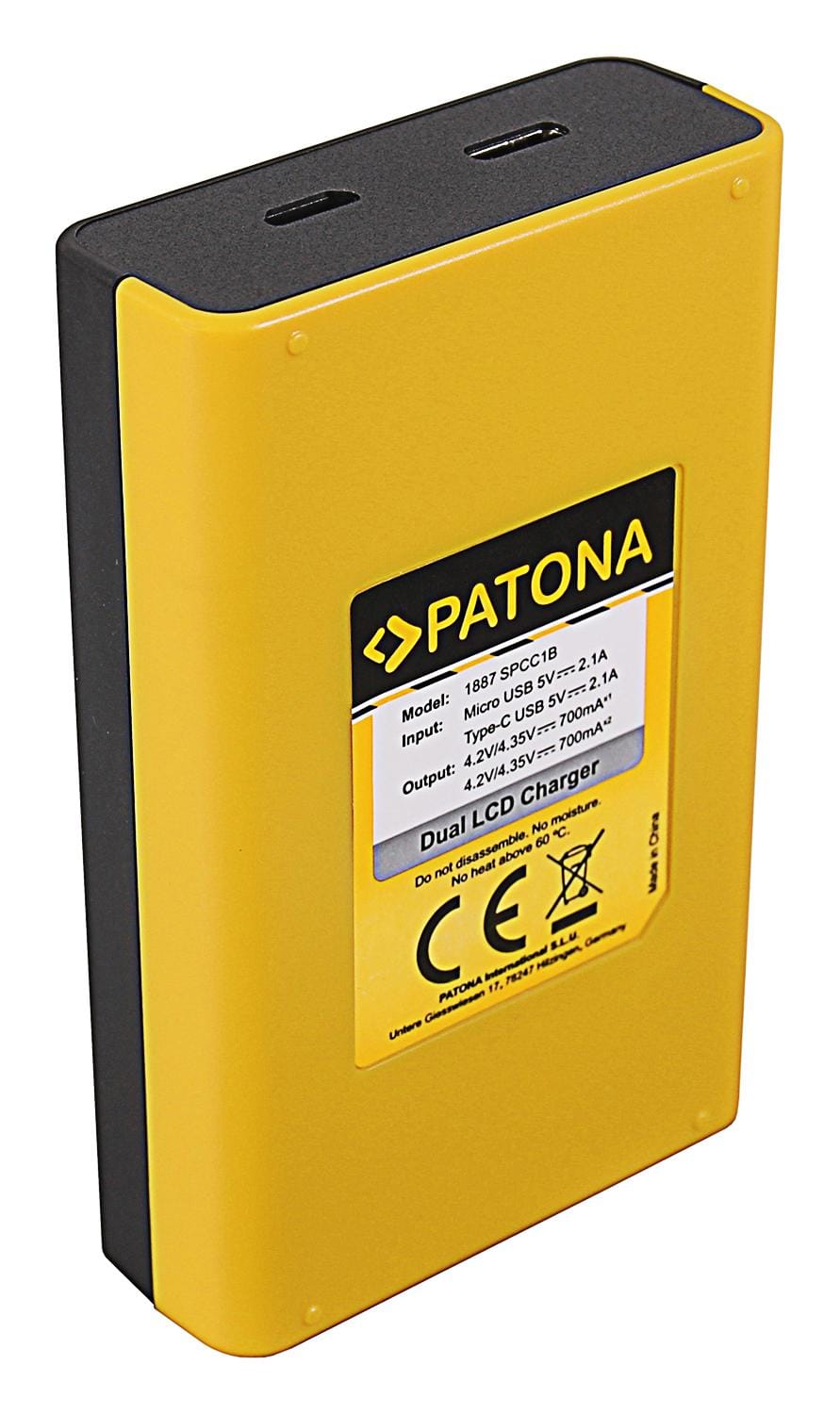 PATONA Dual LCD USB Ladegerät für GoPro Max SPCC1B PATONA Dual LCD USB Ladegerät für GoPro Max SPCC1B