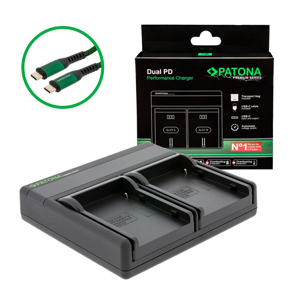 PATONA Premium Dual PD Performance Ladegerät für Canon BP-915 inkl. USB-C input/output PATONA Premium Dual PD Performance Ladegerät für Canon BP-915 inkl. USB-C input/output