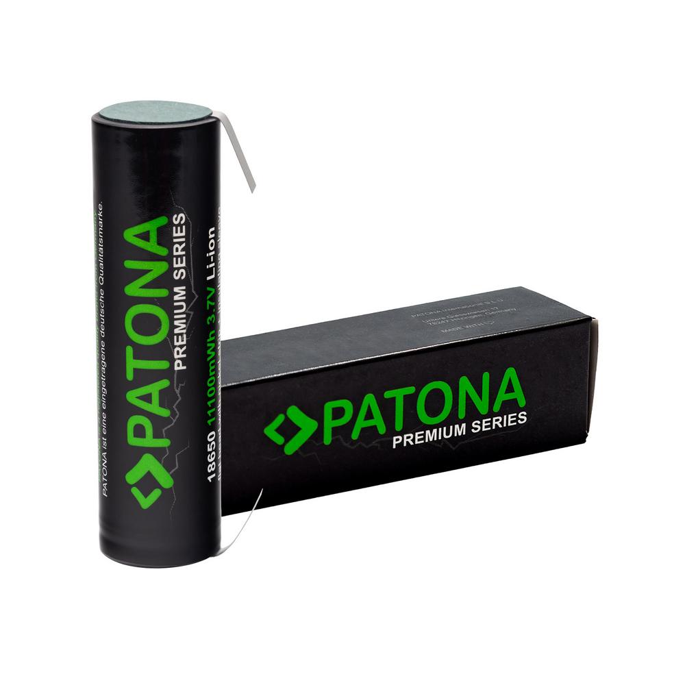 PATONA Premium 18650 Zelle Li-Ion Spezialakku mit Nickelband und Isolierhülle 3,7 V 3000 mAh