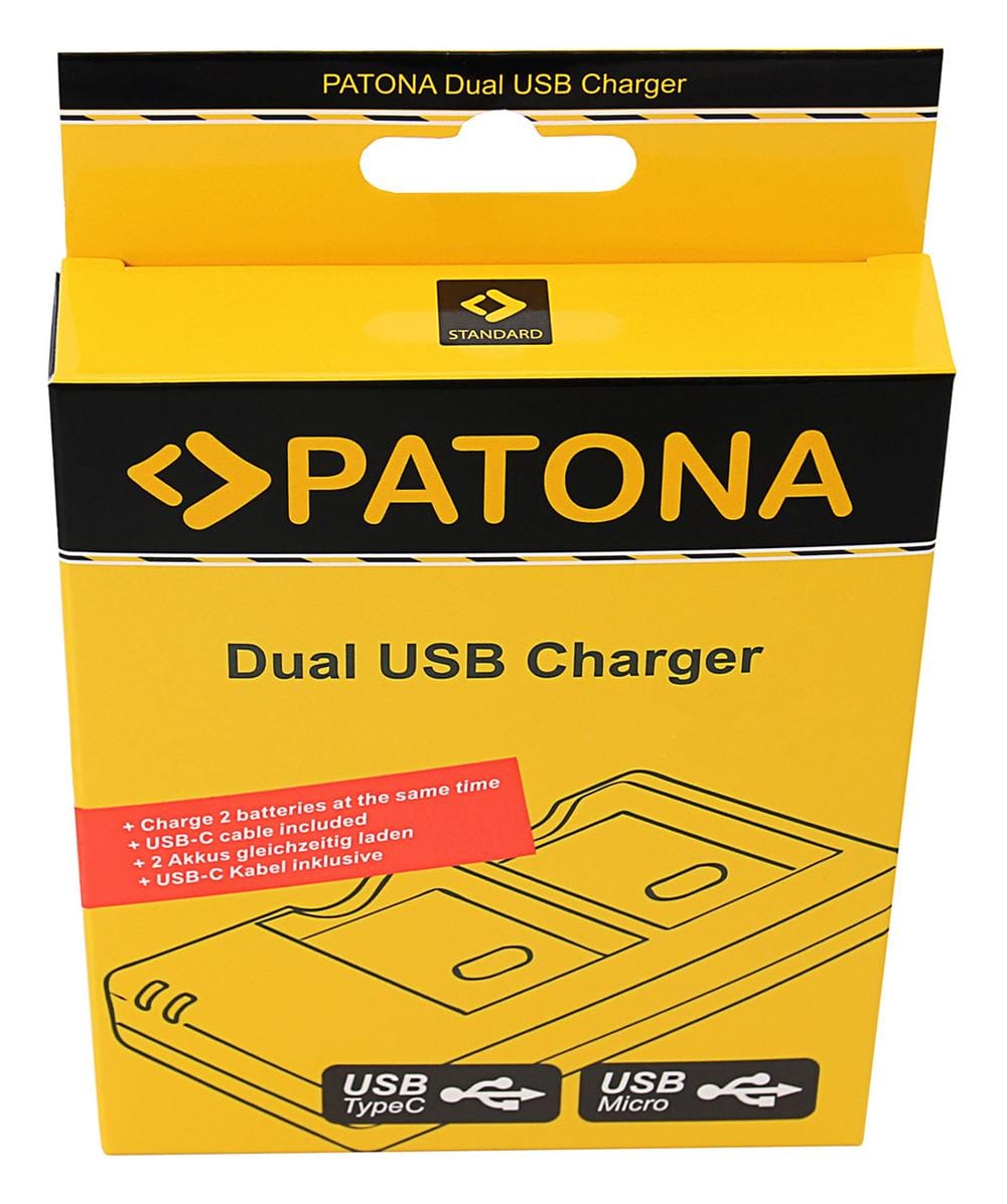 PATONA USB Dual Schnell-Ladegerät für Panasonic DMW BLG10 PATONA USB Dual Schnell-Ladegerät für Panasonic DMW BLG10