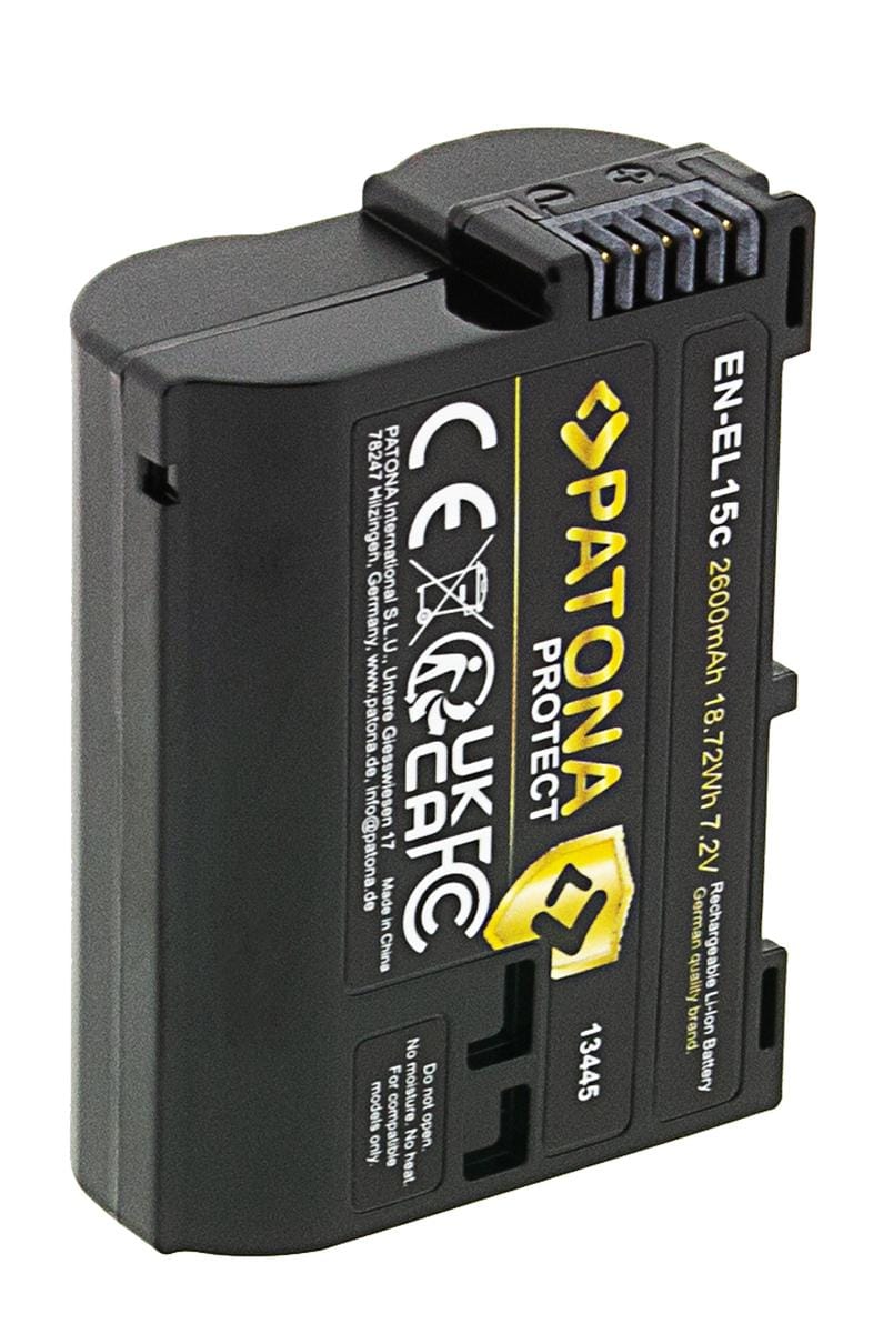PATONA PROTECT Akku für Nikon Z5 Z6 Z6II Z6III Z7 Z8 ZF D500 D800 D850 D7000 D7100 D7200 EN-EL15 PATONA PROTECT Akku für Nikon Z5 Z6 Z6II Z6III Z7 Z8 ZF D500 D800 D850 D7000 D7100 D7200 EN-EL15