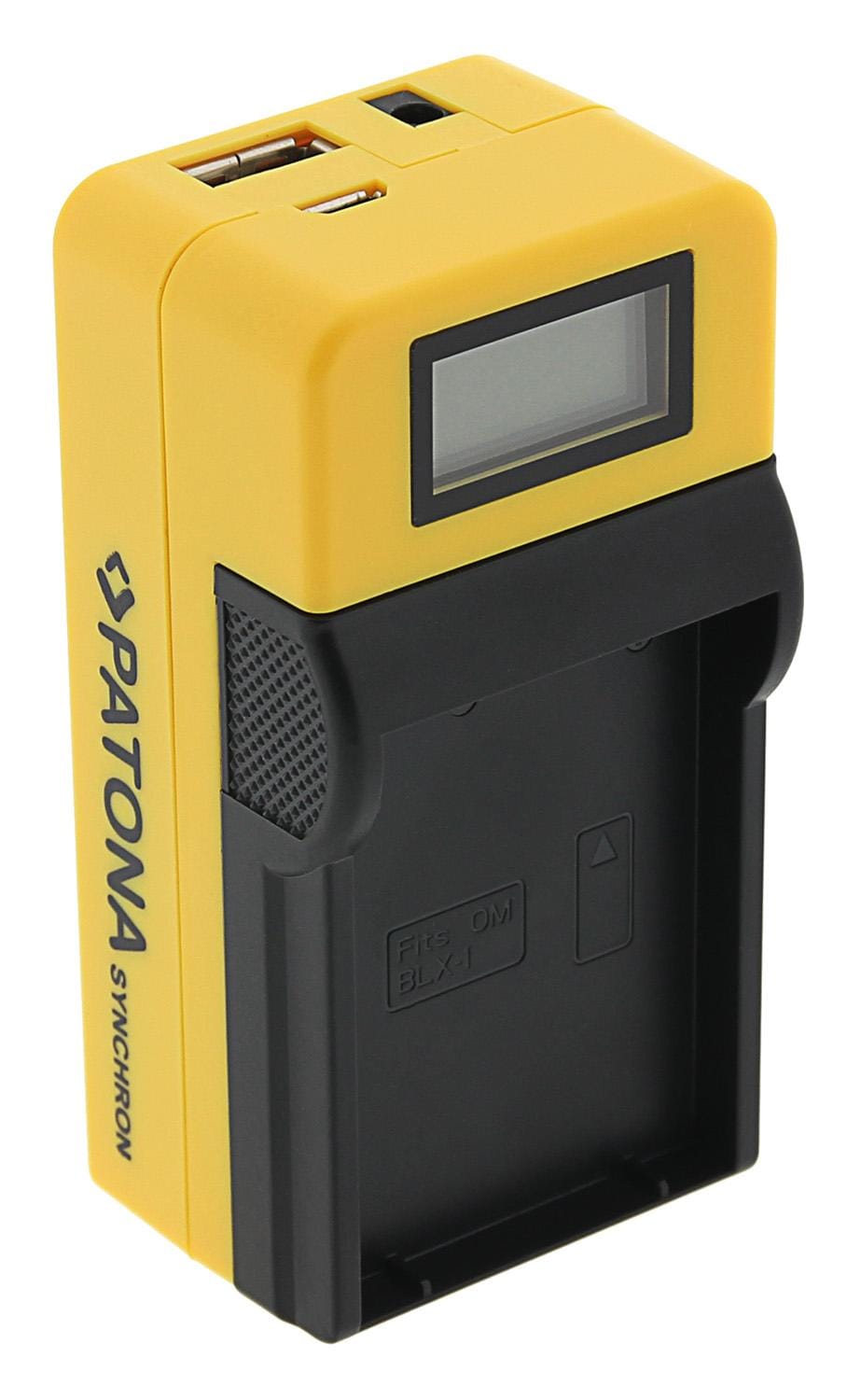 PATONA Synchron USB Ladegerät für Olympus OM-1 BLX-1 mit LCD-Display PATONA Synchron USB Ladegerät für Olympus OM-1 BLX-1 mit LCD-Display