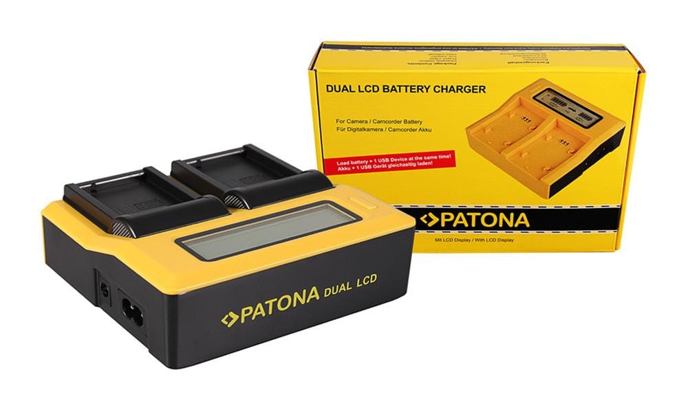 PATONA Dual LCD USB Ladegerät für Panasonic BLC12 BLC12PP DMWBLC12 E DMW-BLC12 E