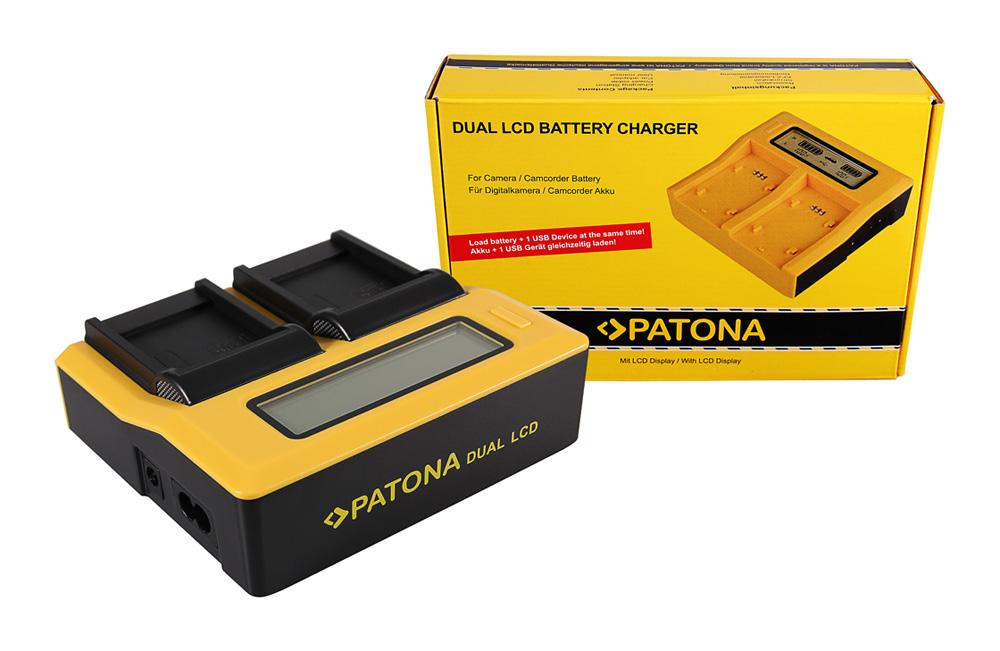 PATONA Dual LCD USB Ladegerät für Samsung SLB-07A TL TL100 TL210 TL220 TL225 TL90 PL150