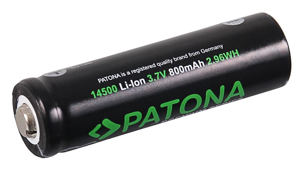 PATONA Premium 14500 ICR14500 Li‑Ion Akku 3,7 V 800 mAh für 14500 Geräte PATONA Premium 14500 ICR14500 Li‑Ion Akku 3,7 V 800 mAh für 14500 Geräte