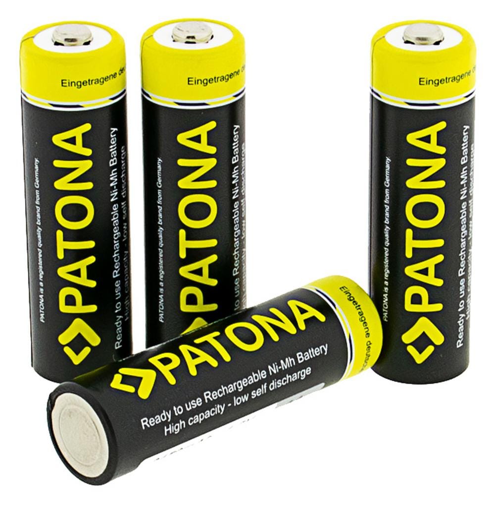 PATONA Mignon Akkus 4x AA 2450mAh inkl Box für Kameras Fernbedienungen Spielzeug