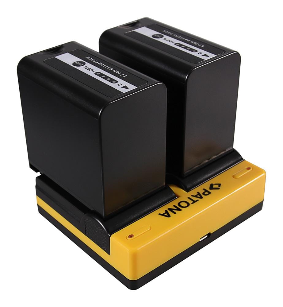 PATONA Dual Ladegerät für Panasonic VW-VBD26 VBD58 VBD78 AGAC8EJ AG-AC8EJ AjHPX270 inkl. Micro-USB Kabel