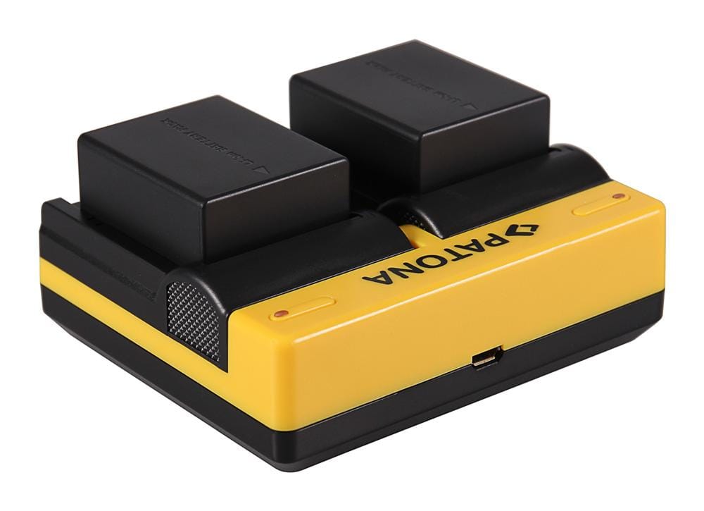 PATONA Dual Ladegerät für Panasonic BLB13 Lumix DMCG1 DMC-G1 DMCG10 DMC-G10 DMCG10K inkl. Micro-USB Kabel