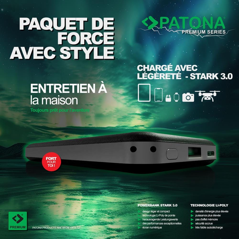 PATONA Premium Powerbank Stark 3.0 PD20W 10.000 mAh für Smartphones, Digitalkameras, Headsets und mehr PATONA Premium Powerbank Stark 3.0 PD20W 10.000 mAh für Smartphones, Digitalkameras, Headsets und mehr