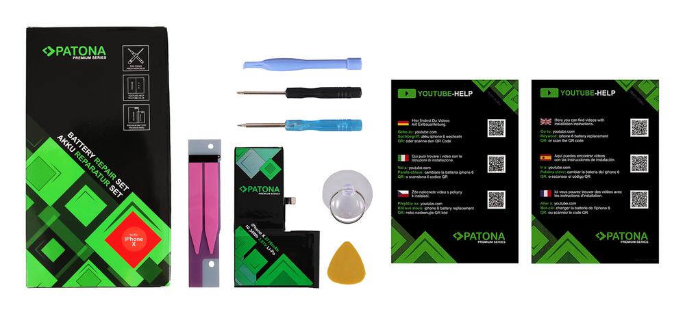 PATONA Premium Akku für Apple iPhone X 616-00351 inkl. Werkzeugset PATONA Premium Akku für Apple iPhone X 616-00351 inkl. Werkzeugset