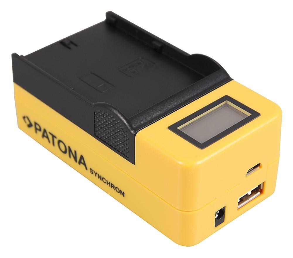 PATONA Synchron USB Ladegerät für JVC SSL-75 SSL-JVC50 SSL-JVC75 HM600 HM650 mit LCD-Display