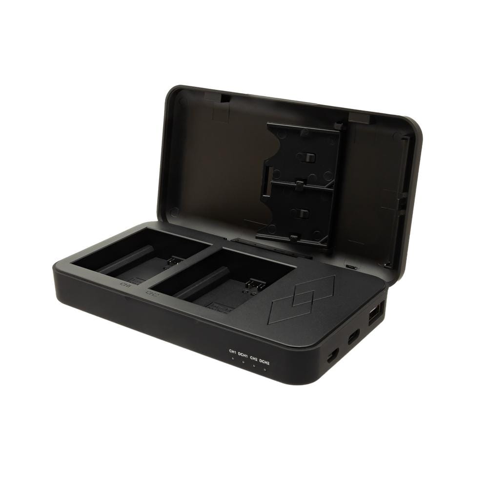 PATONA Dual Ladegerät für Fuji NP-W235 XT4 X-T4 mit Powerbankfunktion und Speicherkartenaufbewahrung