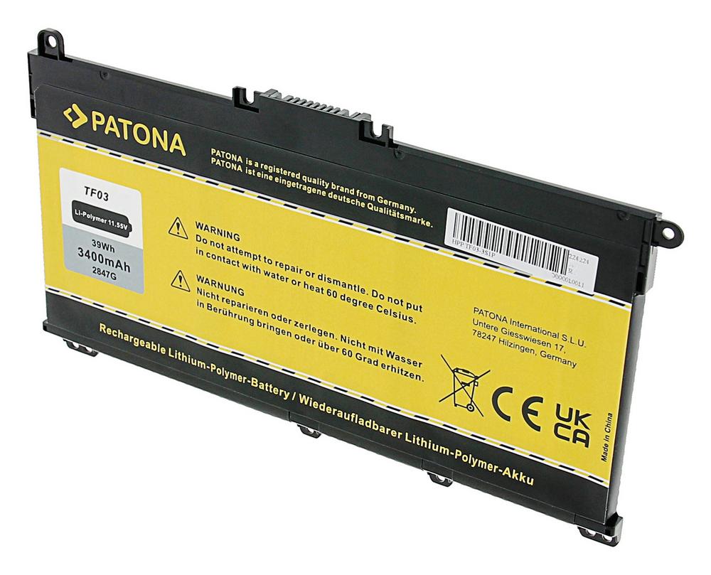 PATONA Akku für HP Pavilion 15-CC 15-CD 17-AR Serie 14-BF 14-BF040WM 14-BK 14-BK061ST TF03 PATONA Akku für HP Pavilion 15-CC 15-CD 17-AR Serie 14-BF 14-BF040WM 14-BK 14-BK061ST TF03