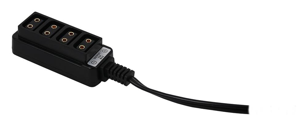 PATONA 4‑fach D‑TAP Adapter Splitter Verteiler Hub – 1 männlicher D‑TAP auf 4 weibliche D‑TAP