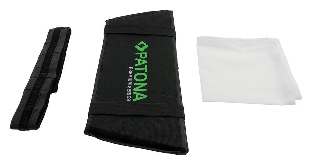 PATONA Premium Softbox mit Gitternetz für PATONA LED 60W RGB Foto und Videolicht inkl. Tragetasche