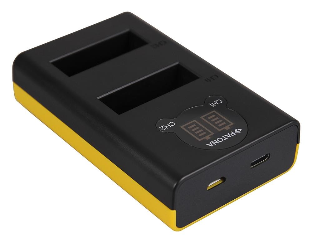 PATONA Dual LCD USB Ladegerät für DJI Osmo Action Kamera AB1 P01