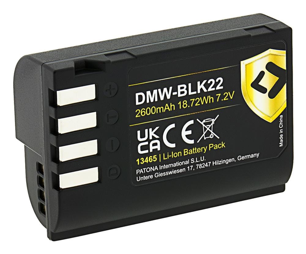 PATONA PROTECT Akku für Panasonic DMW-BLK22 DC-S5 G9 GH5 GH5S GH6