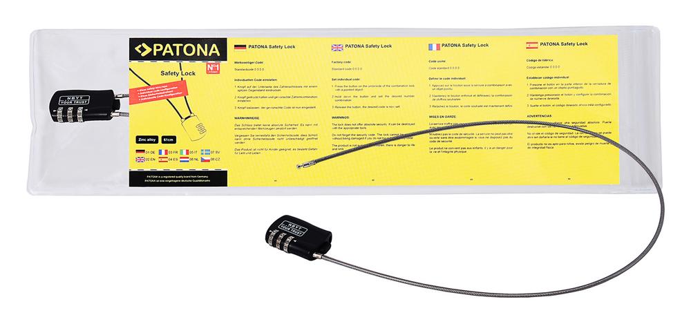 PATONA Schloss für E‑Scooter mit Zahlencode 3‑stellig 61 cm PATONA Schloss für E‑Scooter mit Zahlencode 3‑stellig 61 cm