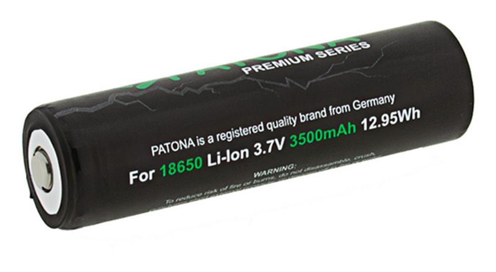 PATONA Premium 18650 Li‑Ion Akku ungeschützt Sharp/Button Top 3,7 V 3500 mAh