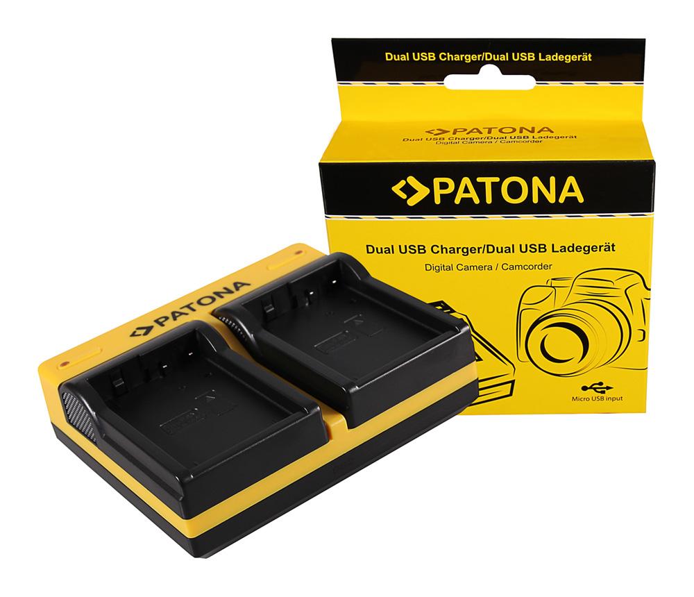 PATONA Dual Ladegerät für Panasonic DMW-BLD10 Lumix DMCGF2 DMC-GF2 inkl. Micro-USB Kabel PATONA Dual Ladegerät für Panasonic DMW-BLD10 Lumix DMCGF2 DMC-GF2 inkl. Micro-USB Kabel