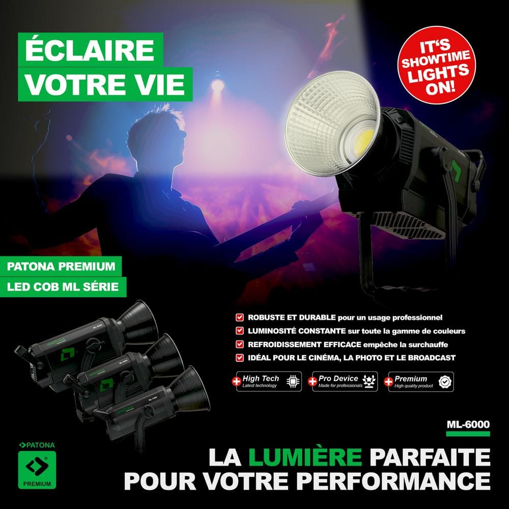 PATONA Premium LED Light ML-6000 600W COB Fotolicht und Videolicht inkl. Tragetasche PATONA Premium LED Light ML-6000 600W COB Fotolicht und Videolicht inkl. Tragetasche