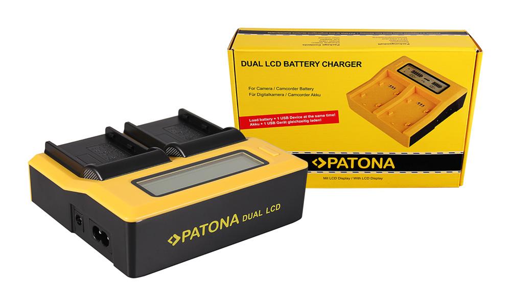 PATONA Dual LCD USB Ladegerät für Nikon EN-EL3 EN-EL3e FNP-150 BLM5