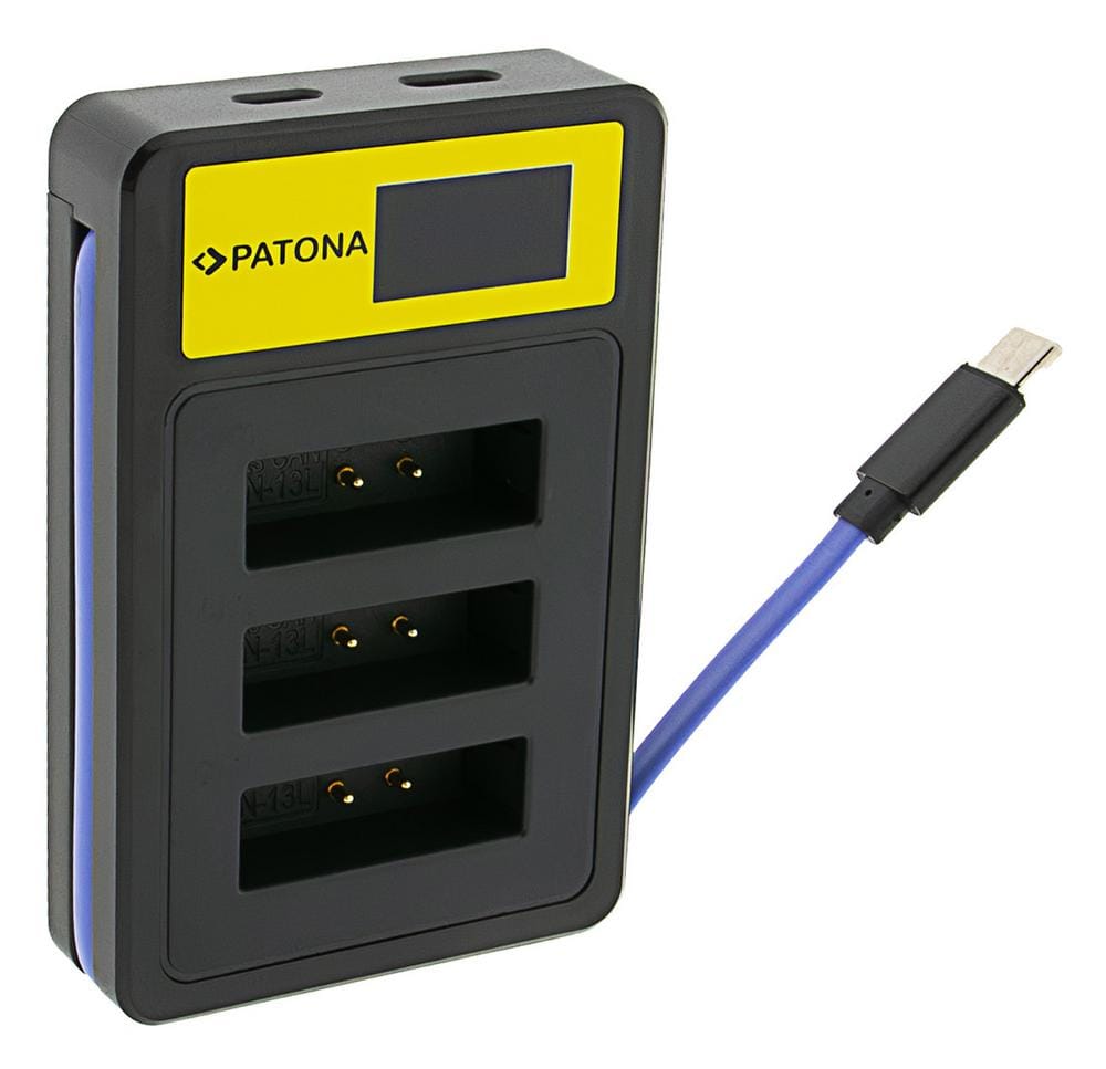 PATONA Smart Triple LCD USB Ladegerät für Canon NB-13L PowerShot G5 X G5X G7 X G7 X Mark II G7X G9 X