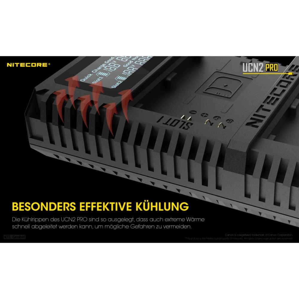Nitecore UCN 2 PRO Ladegerät für Canon Nitecore UCN 2 PRO Ladegerät für Canon