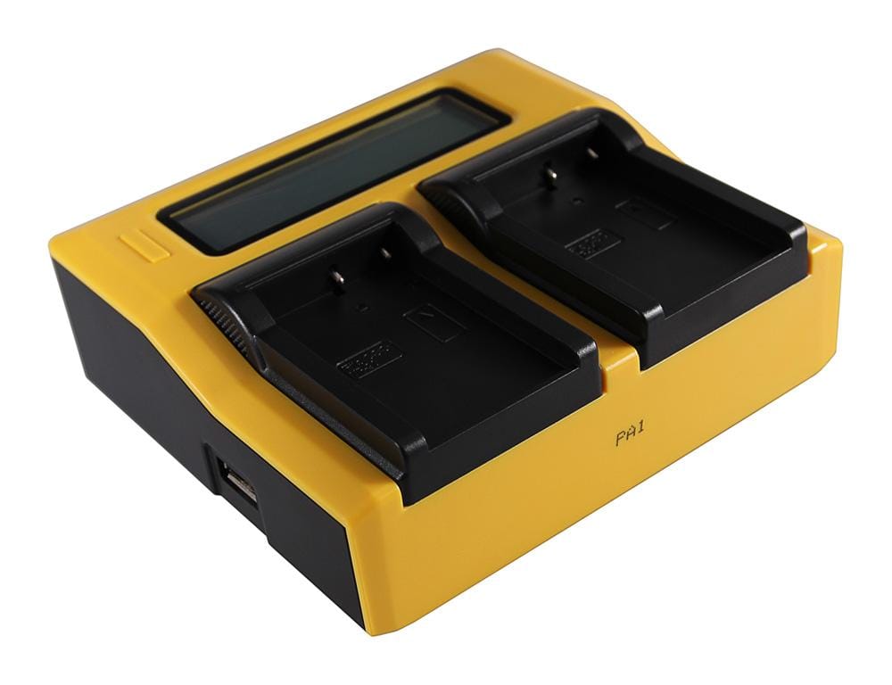 PATONA Dual LCD USB Ladegerät für Casio NP-90 Exilim EXH10 EX-H10