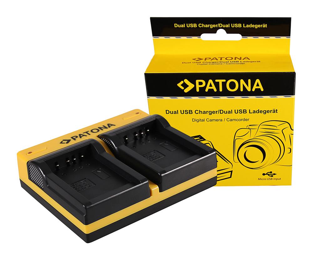 PATONA Dual Ladegerät für Samsung SLB-0837B IA-BH130C IA-BH130LB Digimax i85 L74 wide inkl. Micro-USB