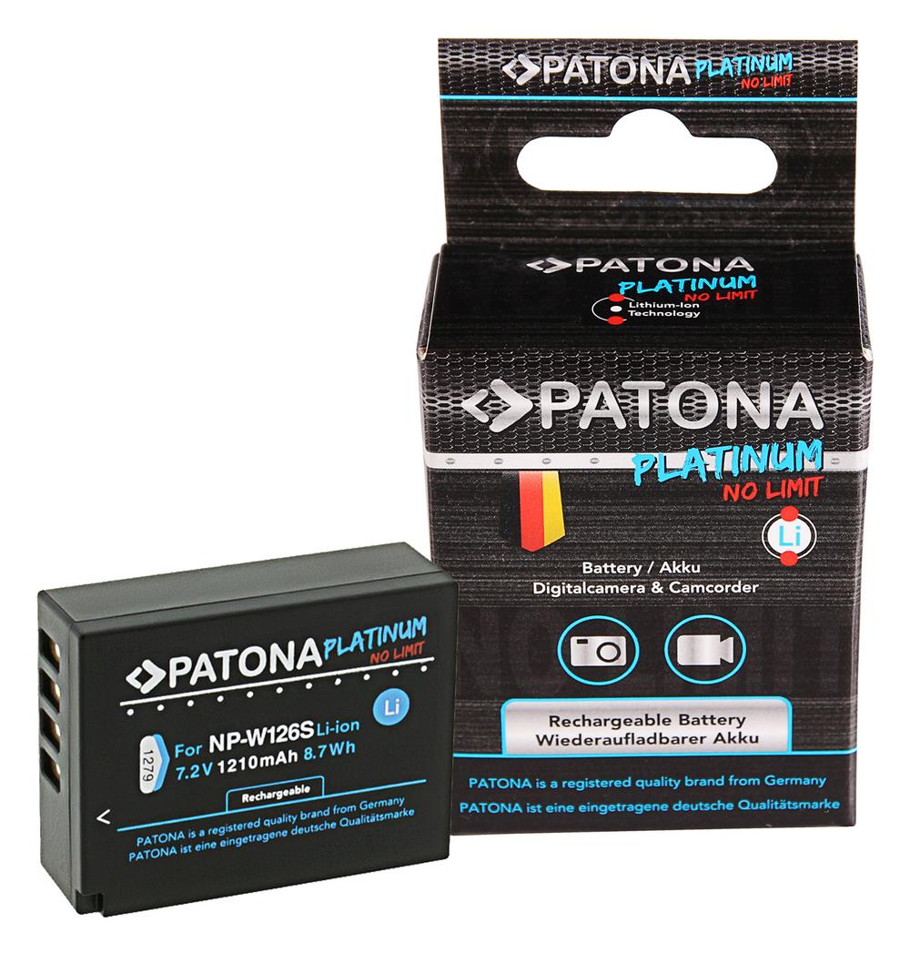 PATONA Platinum Akku für Fuji X‑T3 VPB‑XT3 NP‑W126S HS33 EXR Fujifilm Finepix Pro 1 HS30