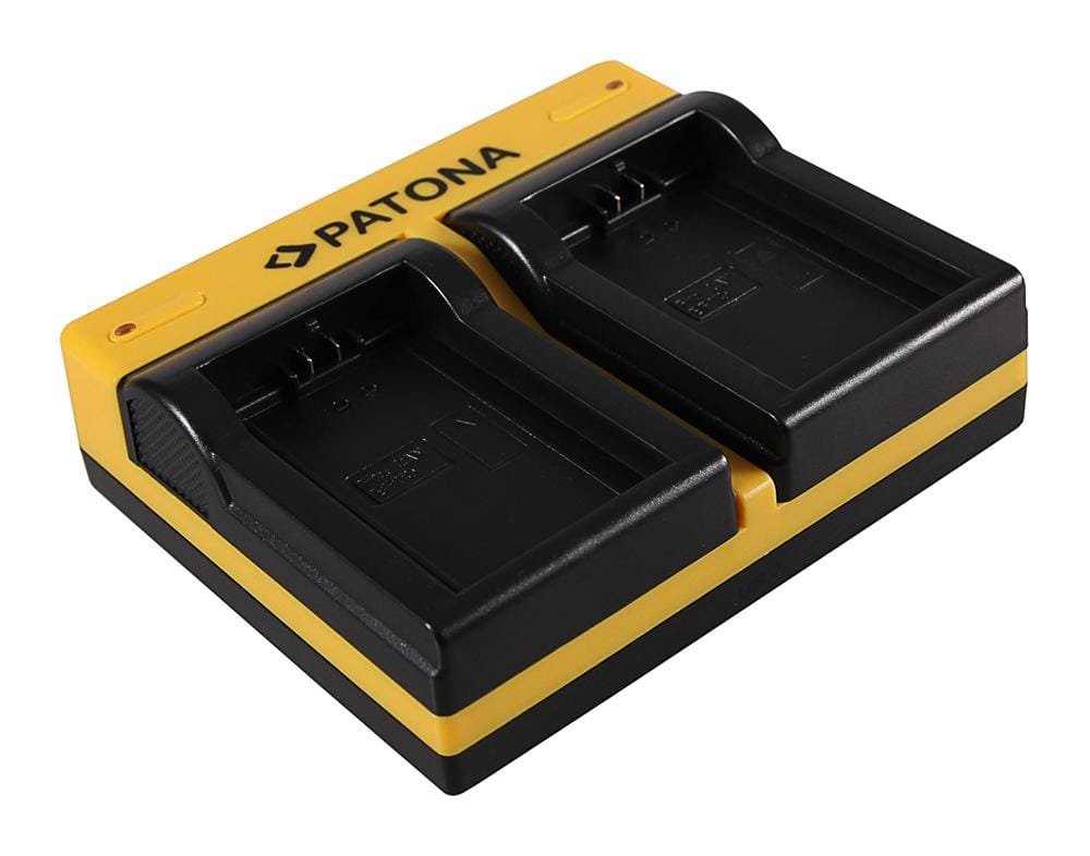 PATONA Dual Ladegerät für Canon BP-110 Legria HF 206 HF 28 HF R26 inkl. Micro-USB Kabel