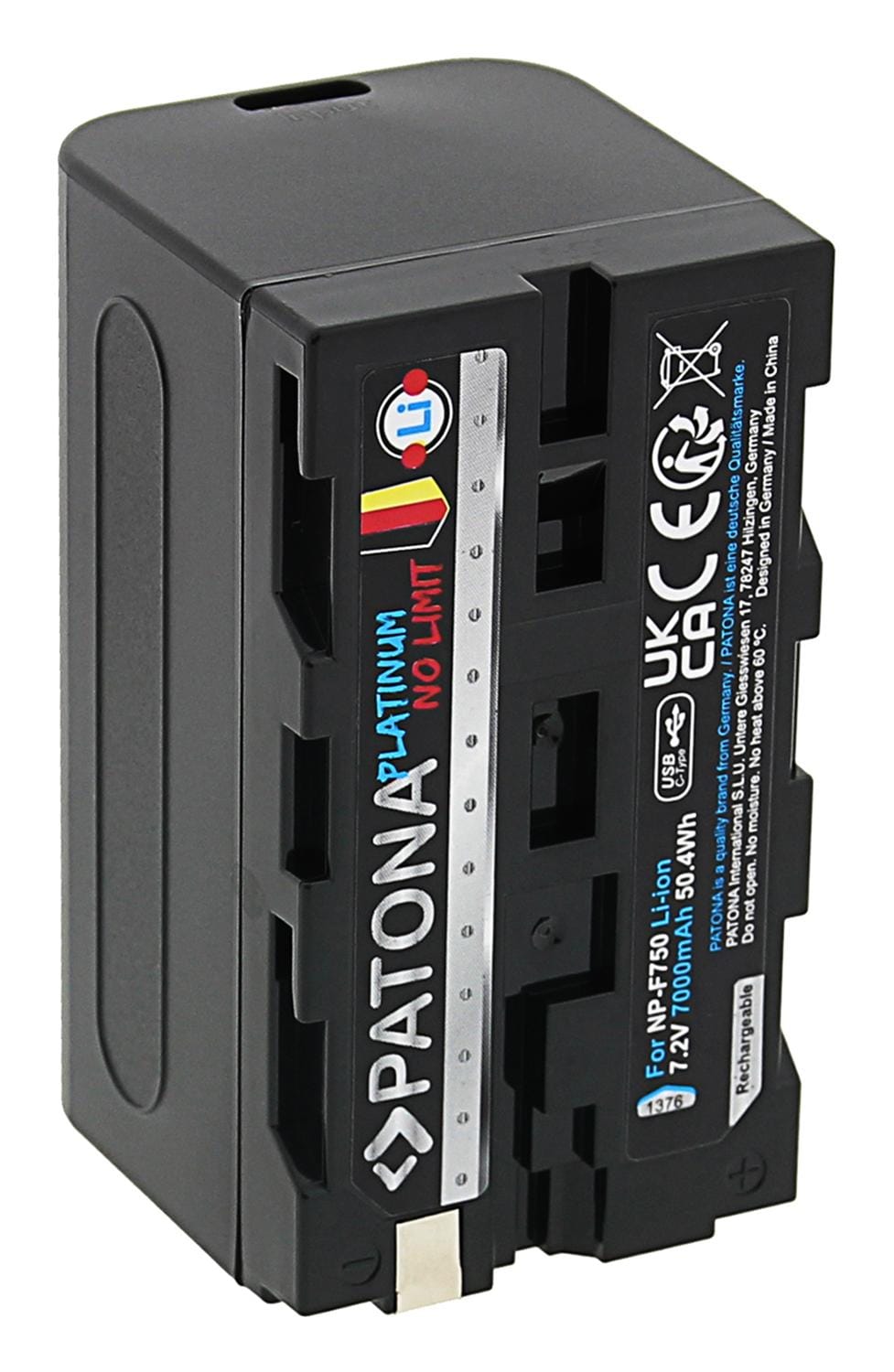 PATONA Platinum Akku mit USB-C Input für Sony NP-F750 F330 F530 F550 F930 F920
