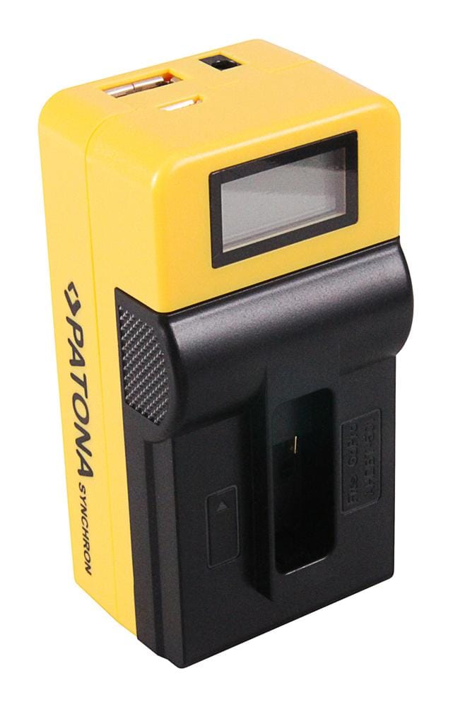 PATONA Synchron USB Ladegerät für GoPro Hero 8 AHDBT-801, Hero 7 AHDBT-701, Hero 6, Hero 5 AHDBT-501 mit LCD-Display