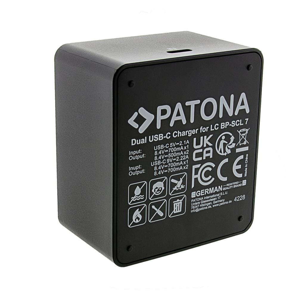 PATONA Dual Ladegerät für Leica M11P M11M 24029 BP-SCL7 inkl. USB-C Kabel PATONA Dual Ladegerät für Leica M11P M11M 24029 BP-SCL7 inkl. USB-C Kabel