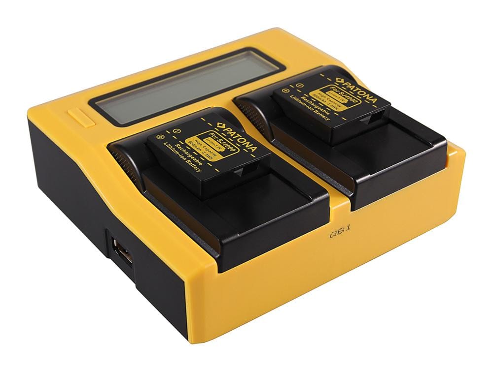 PATONA Dual LCD USB Ladegerät für Qumox SupTig 3 und SJ4000