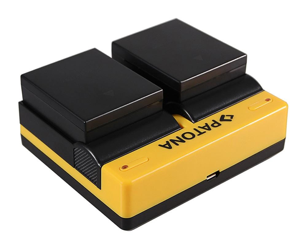 PATONA Dual Ladegerät für Olympus BLH-1 OM-D EM-1 Mark 2 EM-1 Mark II BLH-1 OM-D inkl. Micro-USB