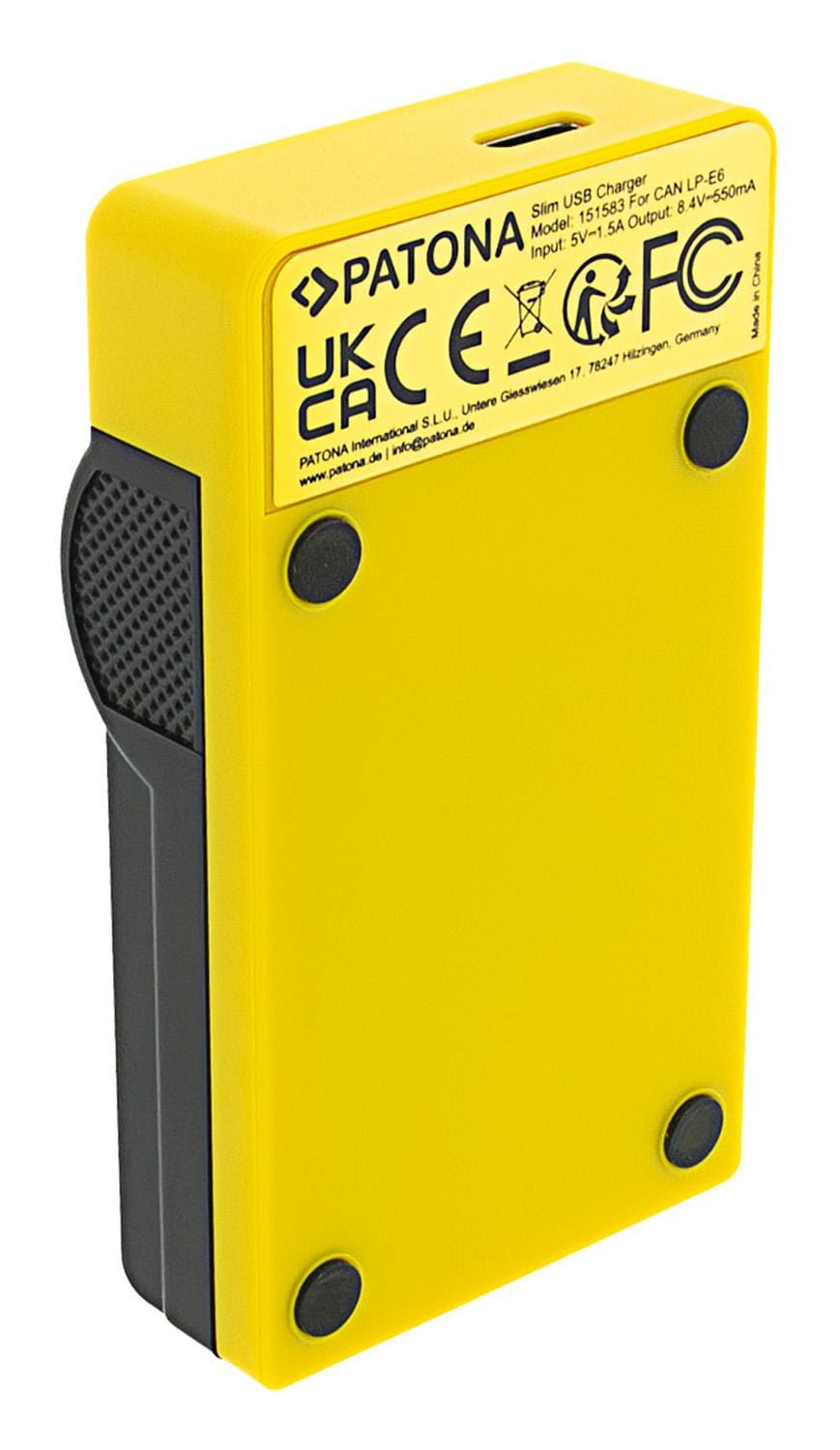 PATONA Slim USB Ladegerät mit USB-C Input für Canon LP-E6 EOS 5D 60D 60Da 6D 7D EOS 70D EOS-70D PATONA Slim USB Ladegerät mit USB-C Input für Canon LP-E6 EOS 5D 60D 60Da 6D 7D EOS 70D EOS-70D