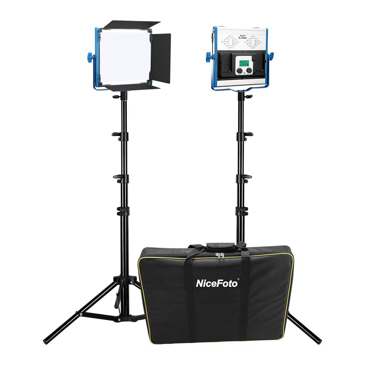 LED Videoleuchte mit Stativ 2er Set mit App Steuerung ColorGlow Pro 600 LED Videoleuchte mit Stativ 2er Set mit App Steuerung ColorGlow Pro 600