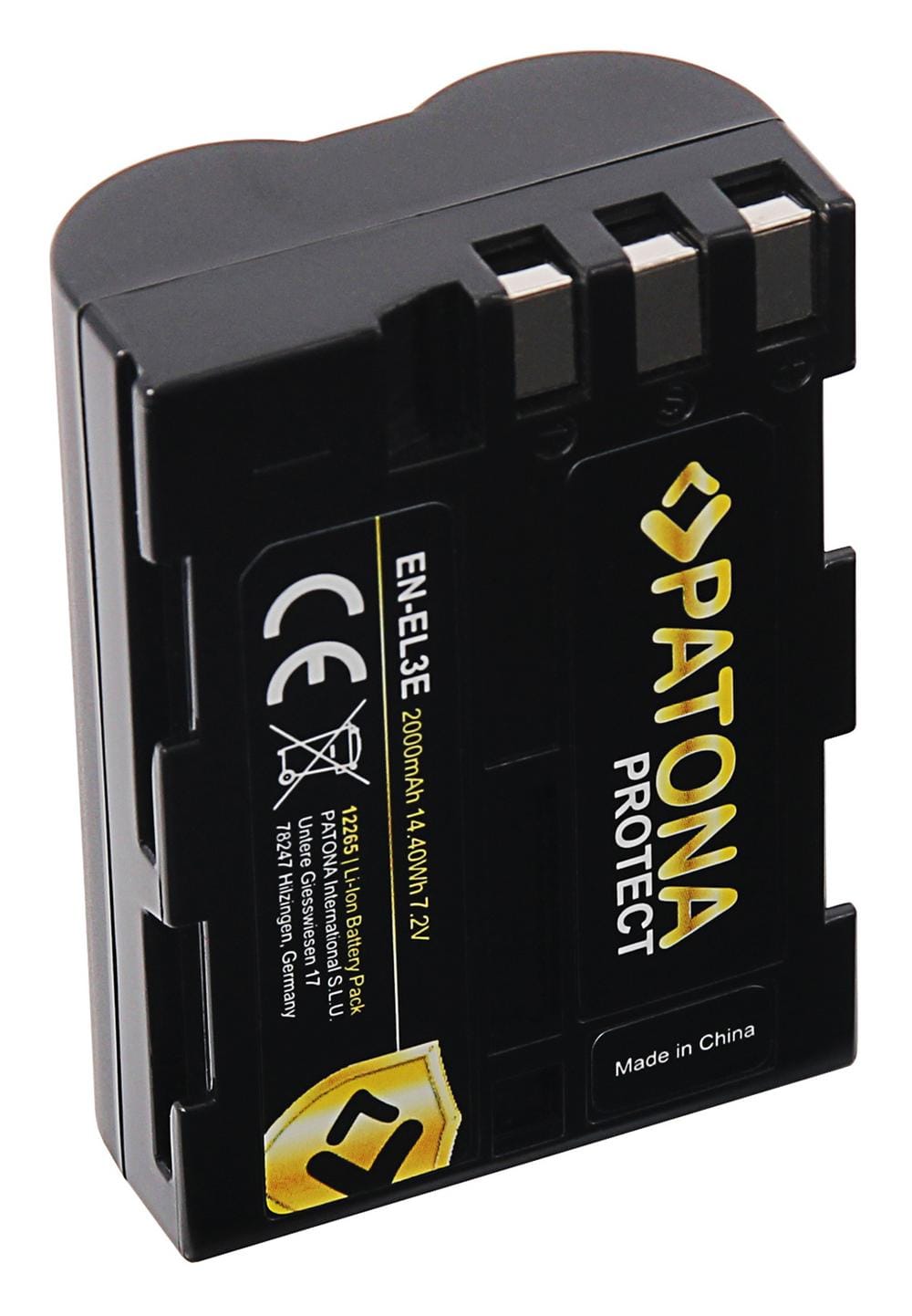 PATONA PROTECT Akku für Nikon D700 D300 D200 D100 D80 D70 D50 EN-EL3e