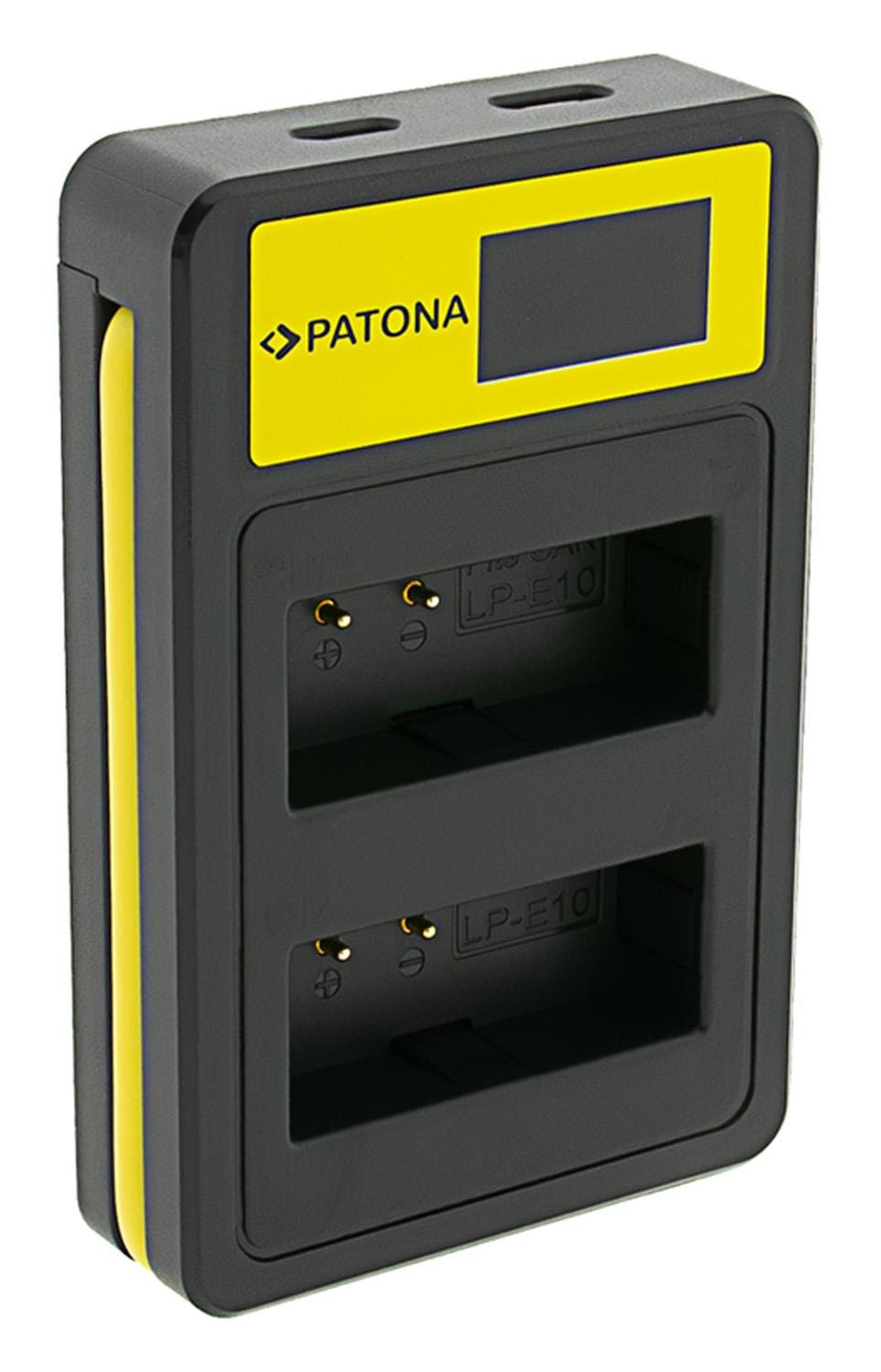 PATONA Smart Dual LCD USB Ladegerät für Canon LP‑E10 EOS EOS1100D EOS‑1100D Rebel T3 Kiss X50